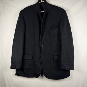 Pronto Uomo 100% Cashmere Blazer Sport Coat Black 46 Regular Made in Canada